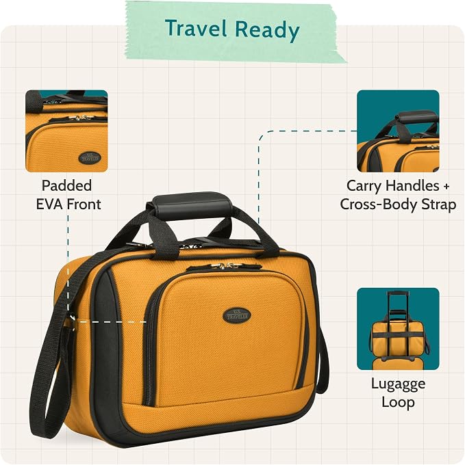 U.S. Traveler Rio 14" Travel Tote Bag, Lightweight 1200D Carry-On Bag for Women & Men - Image 4