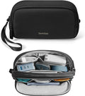 tomtoc Electronic Organizer Travel Case, Dual Compartment Tech Organization | Water Resistant Cable Pouch Storage Bag for Charger, Cord, Phone, Hard Drive, Power Bank, Accessories Travel Essentials by tomtoc