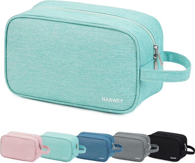 Narwey Travel Toiletry Bag for Women Traveling Dopp Kit Makeup bag Organizer for Toiletries Accessories Cosmetics (Mint Green) by Narwey
