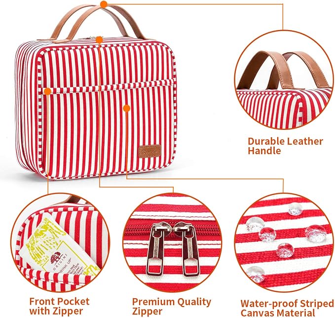 Hanging Travel Toiletry Bag,Large Capacity Cosmetic Travel Toiletry Organizer for Women with 4 Compartments & 1 Sturdy Hook,Perfect for Travel/Daily Use/Christmas - Image 6