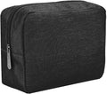 E-Tree Makeup Bag, Big Travel Make up Pouch, Zipper Large Cosmetic Brush Skin Care Case, Toiletry Bags for Traveling Women Man,Tech Electronic Organizer,Small Canvas Storage for Personal Items,Black by E-Tree