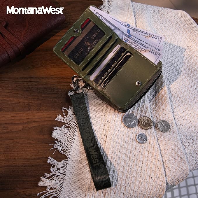Montana West Small Wallet for Women Men Female Ladies with a Detachable Wristlet Women's Wallet with Rfid Blocking Lining Minimalist Lightweight & Easy to Carry - Image 5