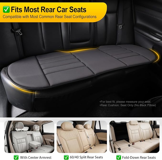 kingphenix 5-Piece Car Seat Cushion Set with Back Support | Memory Foam Car Cushion for Long Driving, Truck, Office Chair, Tailbone and Lower Back Support - Image 4