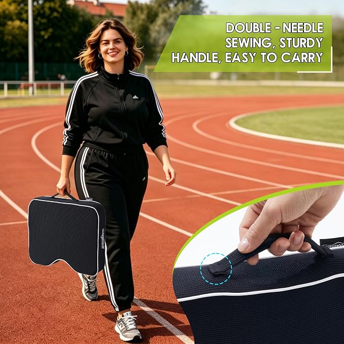 Stadium Cushion with Dual-Layer Foam (30D Support + 40D Memory), High Elasticity & Breathable, Waterproof Thick Bleacher Pad for Long Games, Portable for Outdoor Indoor Seating - Image 6