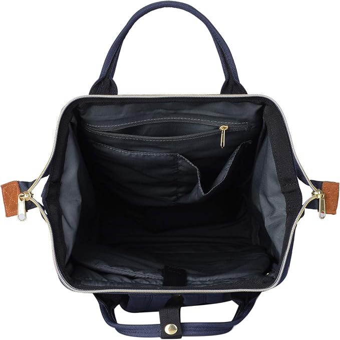 Kah&Kee Polyester Travel Backpack Functional Anti-theft School Laptop for Women Men (Pink* Navy, Small) - Image 5