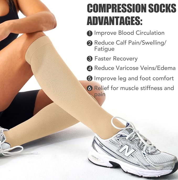 3 Pack Medical Compression Sock-Compression Sock For Women and Men Circulation -Best for Running,Nursing,Athletic Sports - Image 4