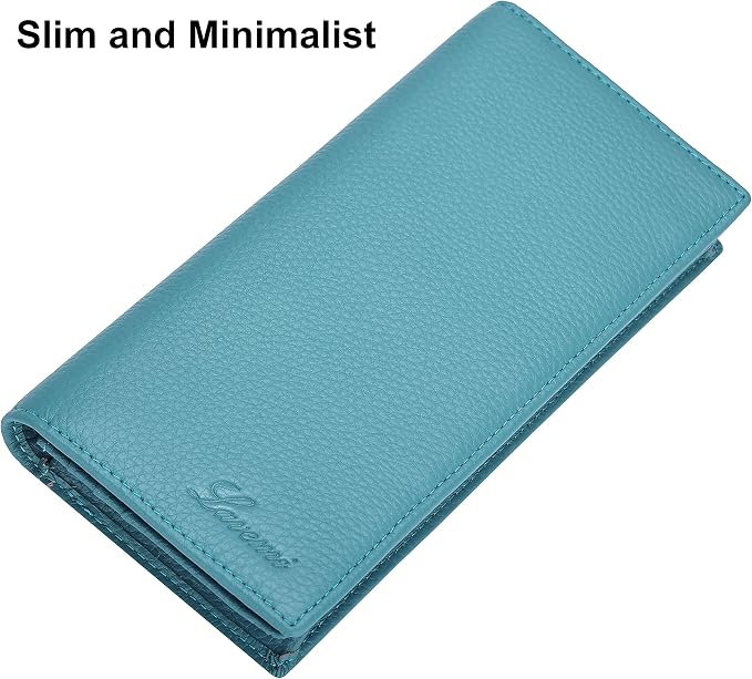 Ultra Slim Thin Leather Women Wallet RFID Blocking Credit Card Holder Bifold Long Ladies Billfold - Image 2