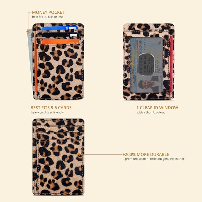 Oak Leathers Leather Slim Wallet Unisex - RFID Minimalist Card Holder - Image 2