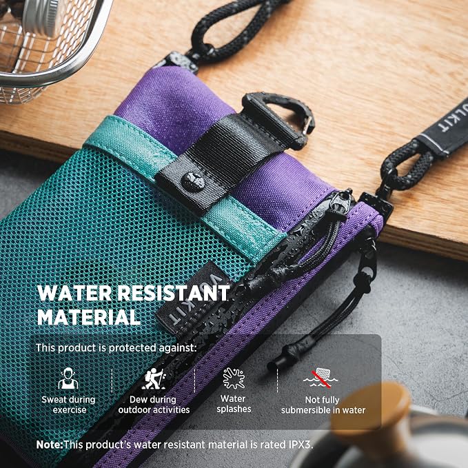 VULKIT RFID Blocking Travel Wallet for Women, Water Resistant Passport & Phone Holder with Detachable Lanyard and Key Ring, Lightweight Zipper Travel Wallet - Image 3
