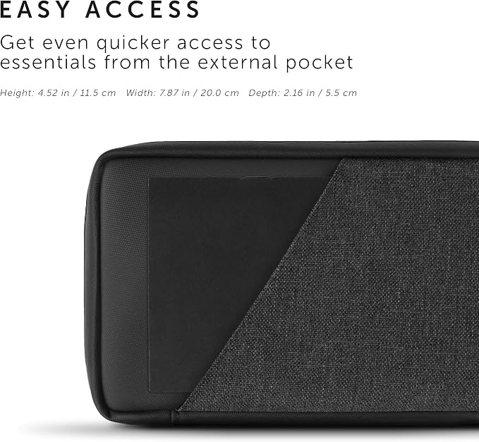 Native Union Stow Organizer – Premium Travel Tech Kit Crafted with Durable Canvas – Keep Essentials Organized with Flexible Storage & Quick-Access Pocket for Cables, Chargers, SIM Cards & More (Slate) - Image 2