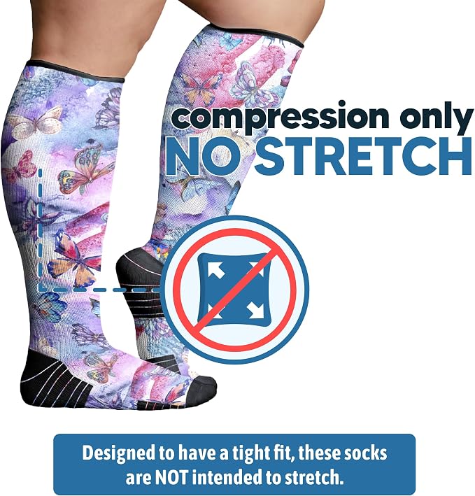 Viasox Compression Socks for Women and Men, Knee High Socks 12-15 mmhg Circulation Support for Flight, Travel, Daily - Image 2