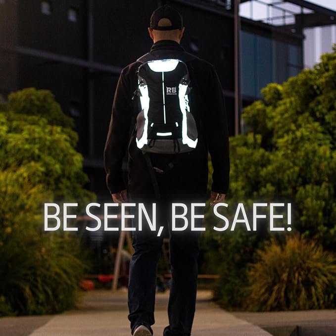 Reflective Motorcycle Backpack, Hi Viz Commuter Riding Bag | Designed by Riders for Everyday Rides with Laptop Compartment and Helmet Net. Built to Help You Be Seen. - Image 2
