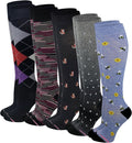 Dr. Motion Compression Knee High Socks for Women - 5 Pairs Pack by Dr.+Motion