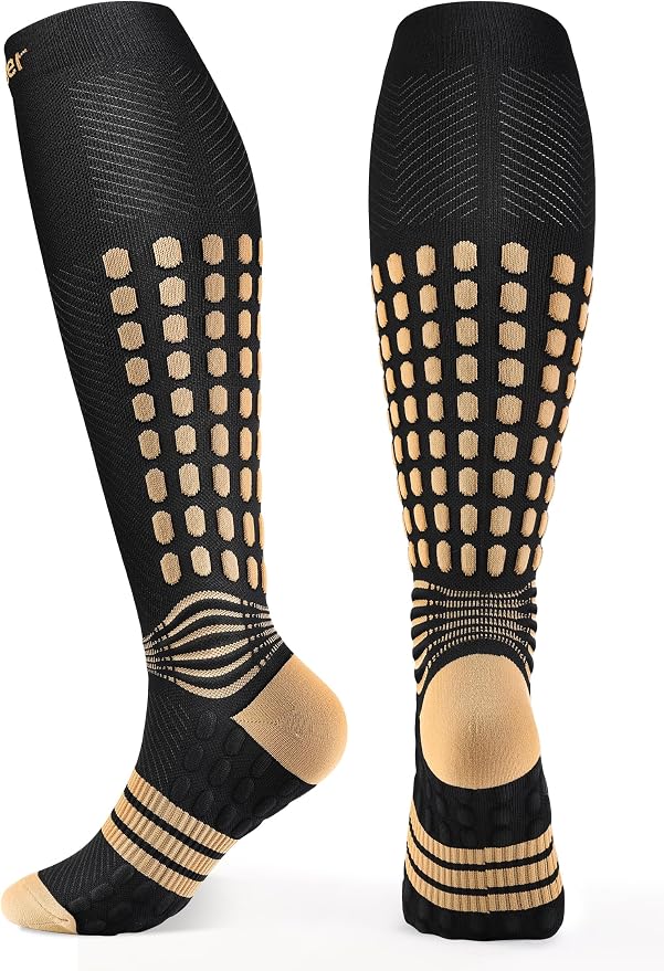 NEENCA Professional Compression Socks for Women Men Circulation, 20-30 mmHg | Copper Infused Fiber, Patented Massage Dots Design, Medical Sock for Pain Relief, Swelling, Nurse, Travel, Flight, Daily Wear by NEENCA