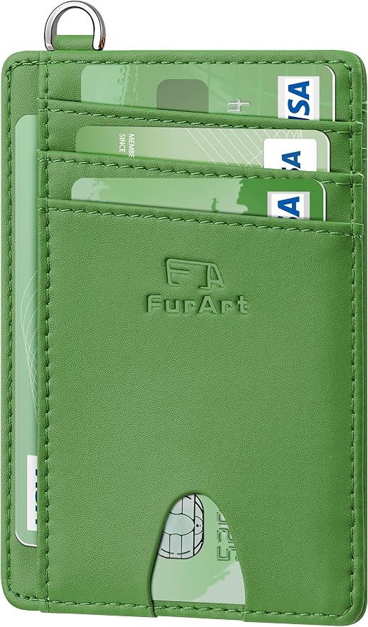 FurArt Slim Minimalist Wallet RFID Credit Card Holder for Men | slim minimalist compact rfid id window thin by FurArt