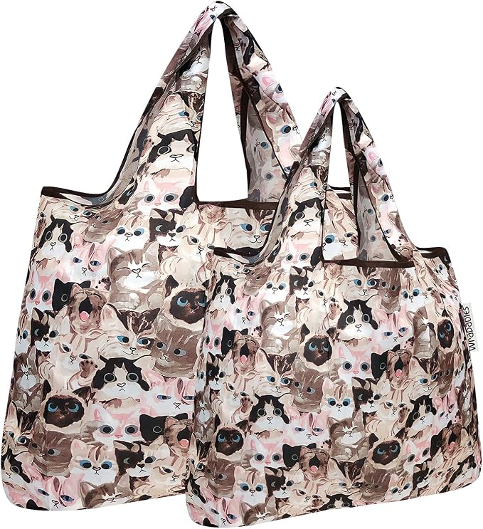 allydrew Large Foldable Tote Nylon Reusable Grocery Bags by allydrew