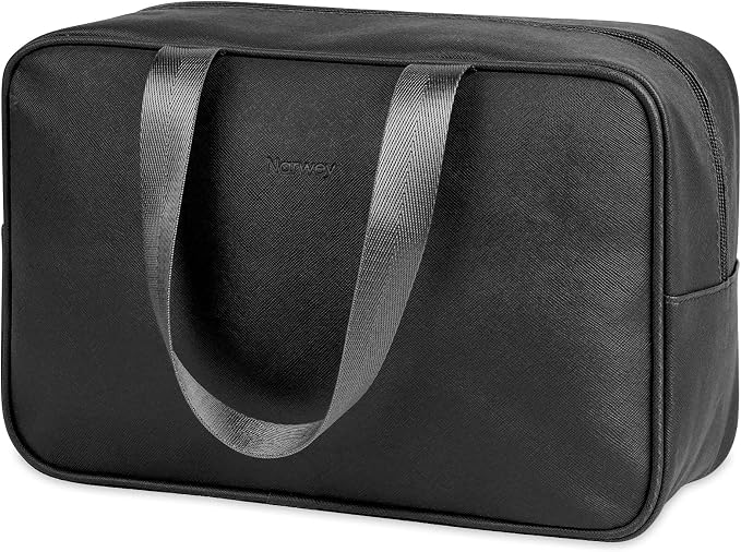 Full Size Toiletry Bag Women Large Cosmetic Bag Travel Makeup Bag Organizer Medicine Bag for Toiletries Essentials Accessories (Large, Black) by Narwey