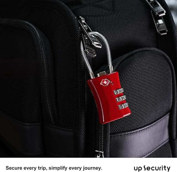Suitcase Locks TSA Approved, Small Padlock Combination, TSA Locks for Luggage, Combo Travel Padlock with Code for Backpack, Gym Locker, Ammo Can (Black+Red) - Image 7