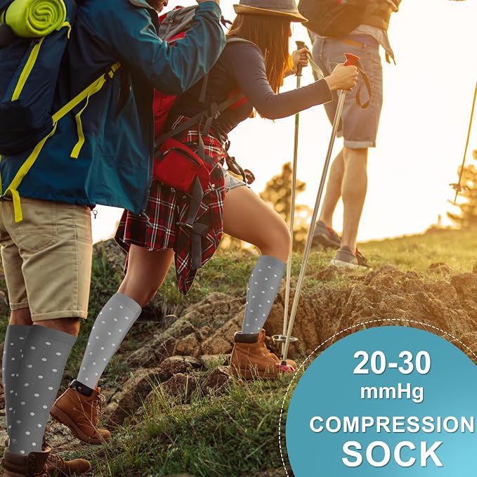 cerpite Compression Socks for Women & Men Circulation 8 Pairs Compression Socks 20-30 mmhg Best for Running,Nurse,Travel - Image 5