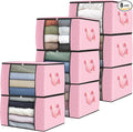 8 Pack Storage Bags for Clothes Blanket Storage Bins with Lids | Foldable Closet Organizers with Zippers,Window and Handles,Fabric Storage Bins for Sweater,Comforter,Bedding,Dorm essentials by Fabtotes