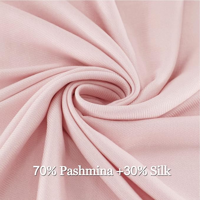 Soft Silky Pashmina Shawl Wraps Solid Colors Scarf for Wedding Evening Dresses - Image 2
