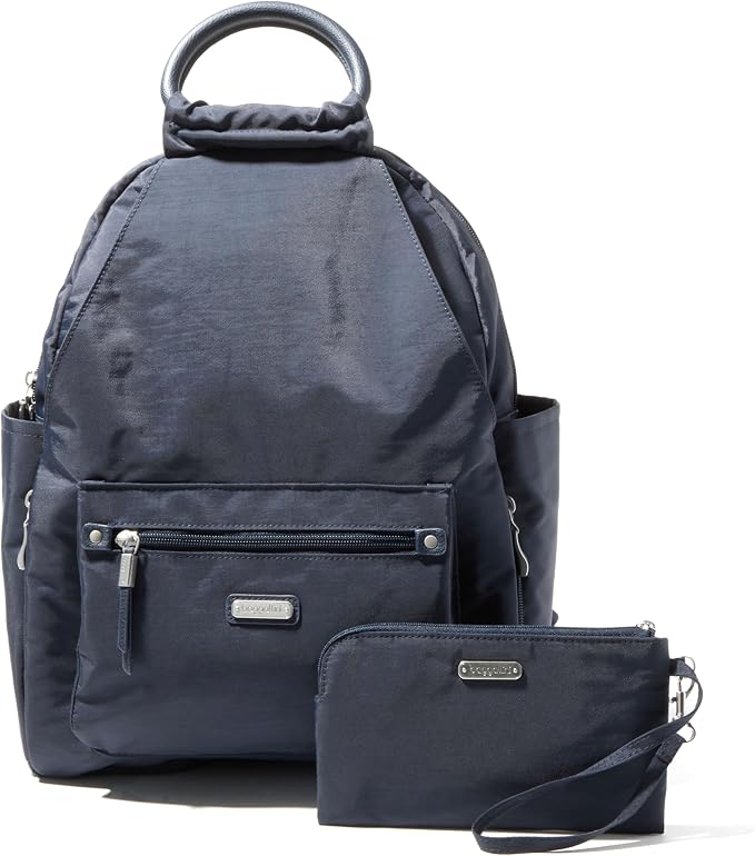Baggallini All Day Backpack with RFID Phone Wristlet - Lightweight Travel Backpack for Women by baggallini