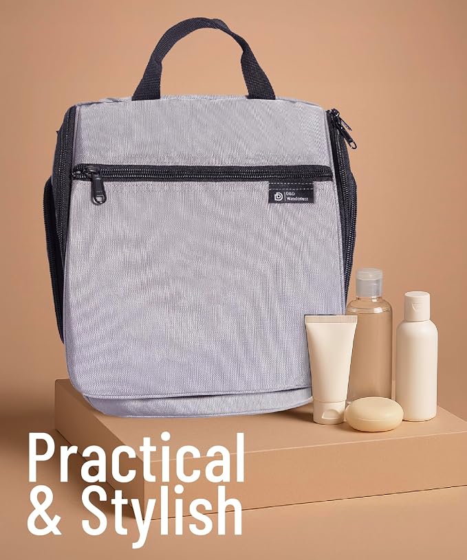 D&D Wanderlust D&D Hanging Travel Toiletry Bag for Men and Women – Cosmetics, Makeup and Toiletries Organizer Kit with 10 Compartments - Image 7