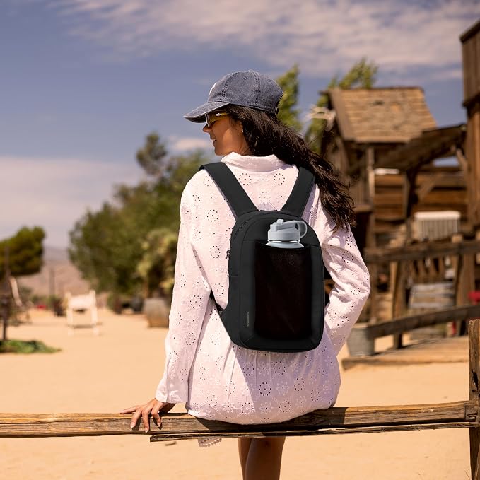 Travelon Anti-Theft The Voyages Small Backpack with XL Water Bottle Pocket - Image 2