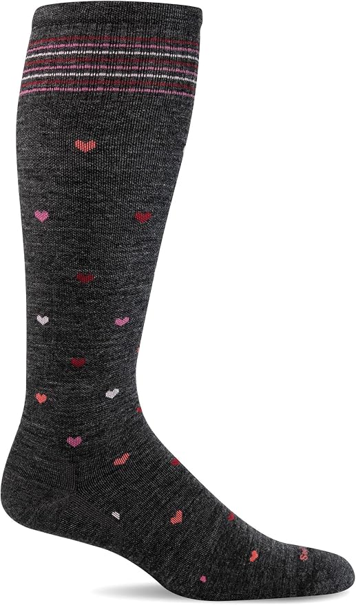 Sockwell Women's Full Heart Moderate Graduated Compression Sock Wide Calf Fit by Sockwell