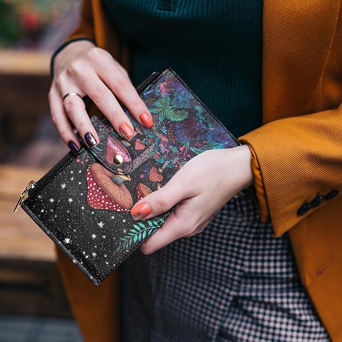Travelambo RFID Wallet Women Large Size Bifold Multi Card Wallet Case with Zipper Pocke Credit Card Holder for Women - Image 3