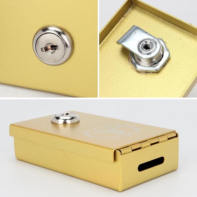 4.3 x 2.5 Inches Metal Box for Gambler with 2 Keys | Winners Bank Portable Safe Casino Money Pocket Sized Cash Box, Mini Lock Box Gambling Box For Cash Saving Go Home Money - Image 6