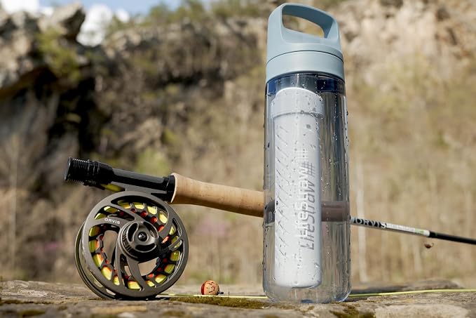 LifeStraw Go Series – BPA-Free Water Filter Bottle for Travel and Everyday use removes Bacteria, parasites and microplastics, Improves Taste, 22oz Icelandic Blue | Plastic Water Filter Bottle for Travel and Everyday use removes Bacteria, parasites and ... - Image 7