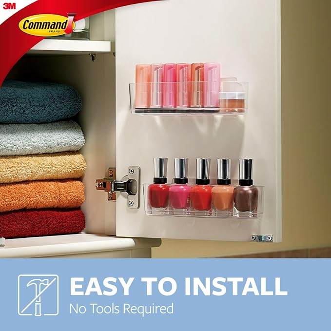 Command Clear Medium Caddy with Clear Strips, 1 Caddy, 4 Strips - Image 4