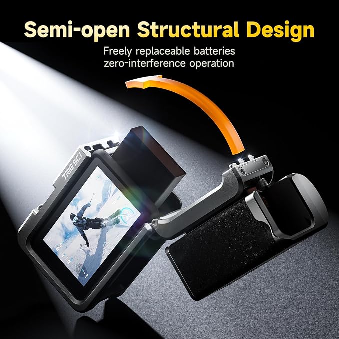 7RYMS 7RIG SC2 Metal Street Grip Kit for DJI Osmo Action 6 with Camera Cage | Handle Grip, Shutter Button, Quick Release, Cold Shoe Mount & 1/4" Thread,Action Camera Accessories for DJI Action 6 - Image 6