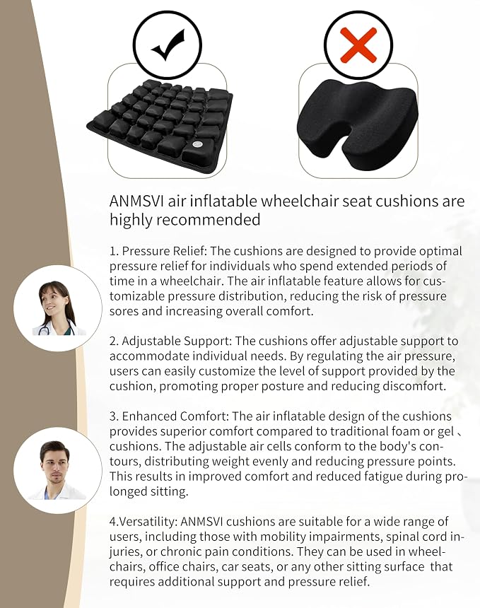 Everywhere Comfort Seat Cushion with Built-in Pump - Lightweight Foldable Air Cushion for Stadium, Travel, Office & Outdoor Seating - Ergonomic Pressure Relief Pad, 0.8 lb - Image 8