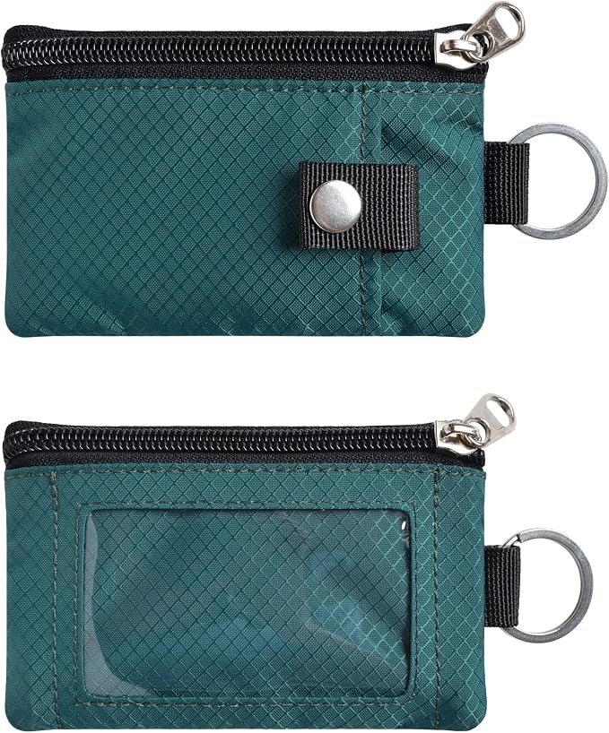 CHENSPRX Minimalist RFID Blocking Small Wallet with ID Window,WaterResistant Zip Id Case Wallet with Lanyard Keychain for Cards,Cash,Travel,Women,Men - Image 3