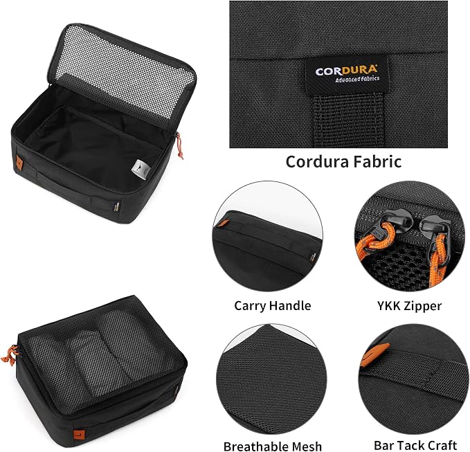 Mardingtop Packing Cubes for Travel, 3 Pack Cordura Tactical Luggage Organizer Bags Set for Outdoor Camping,Backpacking,Hiking - Image 4