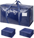 TICONN 12 Pack Extra Large Moving Bags Heavy Duty with Zippers & Carrying Handles, Durable Storage Bags Moving Boxes for Closet Organizers and Storage (12 Pack, Navy) by TICONN