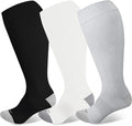 LEVSOX Plus Size Compression Socks Wide Calf Men&Women 20-30 mmhg Knee High Support Socks for Medical, Nurse, Diabetic by Levsox