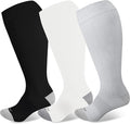 LEVSOX Plus Size Compression Socks Wide Calf Men&Women 20-30 mmhg Knee High Support Socks for Medical, Nurse, Diabetic by Levsox