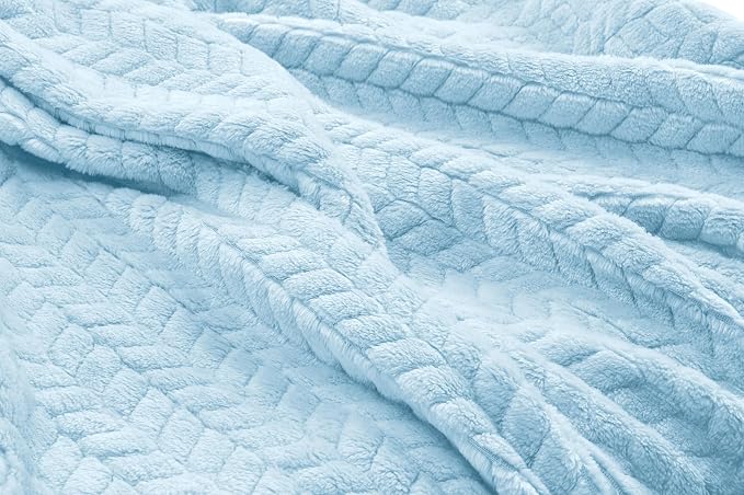 EverSnug Travel Blanket & Pillow 68x42 - Premium Ultra-Soft Microfleece 2 in 1 Compact & Packable Flight Blanket with Soft Bag Pillowcase, Hand Luggage Sleeve and Backpack Clip (Ice Blue) - Image 4