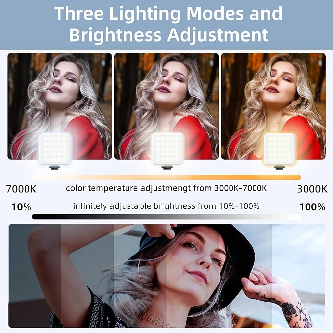 Zeadio Camera Stabilizer Kits, with Smartphone Video Cage Rig and LED Video Light for All Camera Action Camera DSLR Smartphone - Image 7