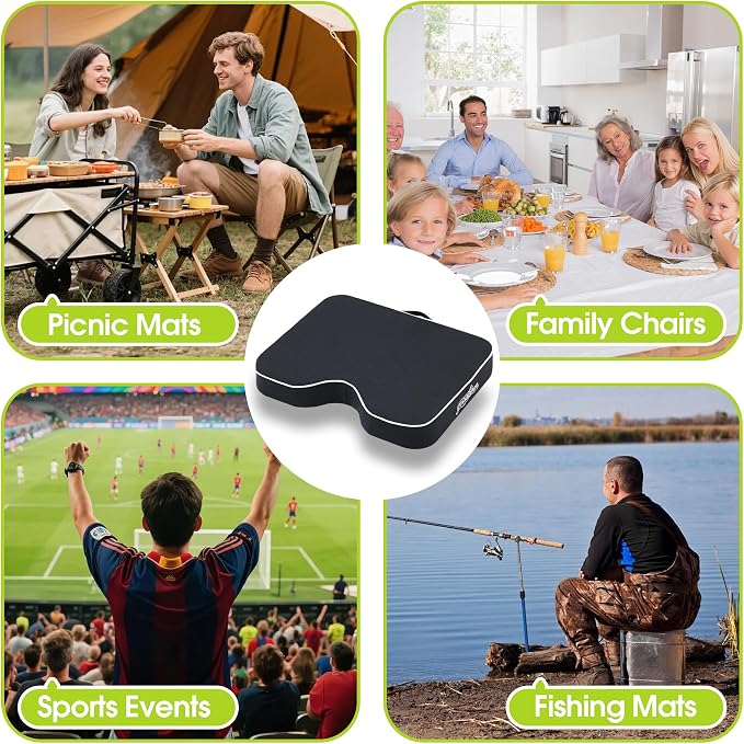 Stadium Cushion with Dual-Layer Foam (30D Support + 40D Memory), High Elasticity & Breathable, Waterproof Thick Bleacher Pad for Long Games, Portable for Outdoor Indoor Seating - Image 7