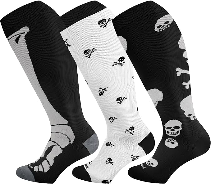 LEVSOX Wide Calf Compression Socks for Women & Men Extra Large Size Support Socks for Nurses Running Pregnant Travel, 15-20 mmHg by Levsox