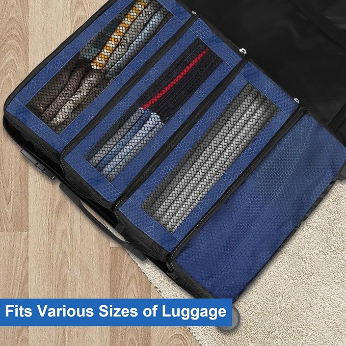 Olosar Suitcase Organizer, Travel Luggage Organizer Portable Hanging Travel Shelves Collapsible Hanging Packing Cubes for Carry on Suitcase - Image 2