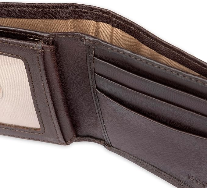 Dockers Men's Bifold Leather Wallet - Thin Slimfold RFID Blocking Security Smart Extra Capacity - Image 5