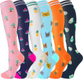cerpite Compression Socks for Women & Men 6 Pairs Knee High Compression Socks 20-30 mmhg Best for Running,Nurse,Travel by Cerpitesportsstyles