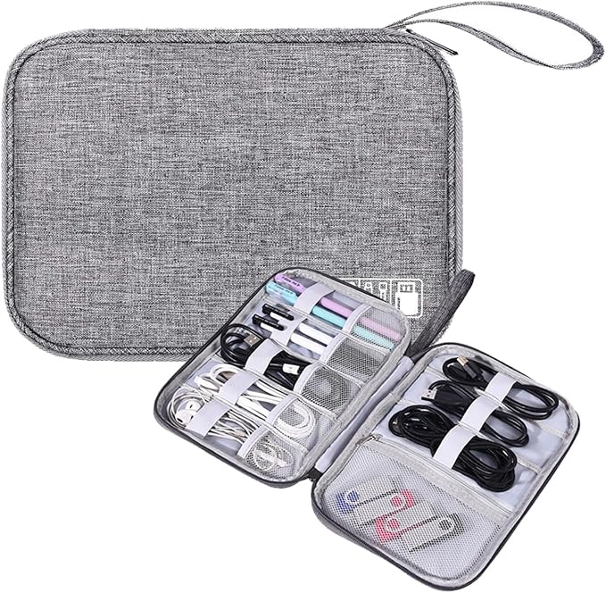 Organizer Case Small Electronic Devices USB Charger Accessories Mouse Phone Cable SD Power Bank Earphone by AYANICA