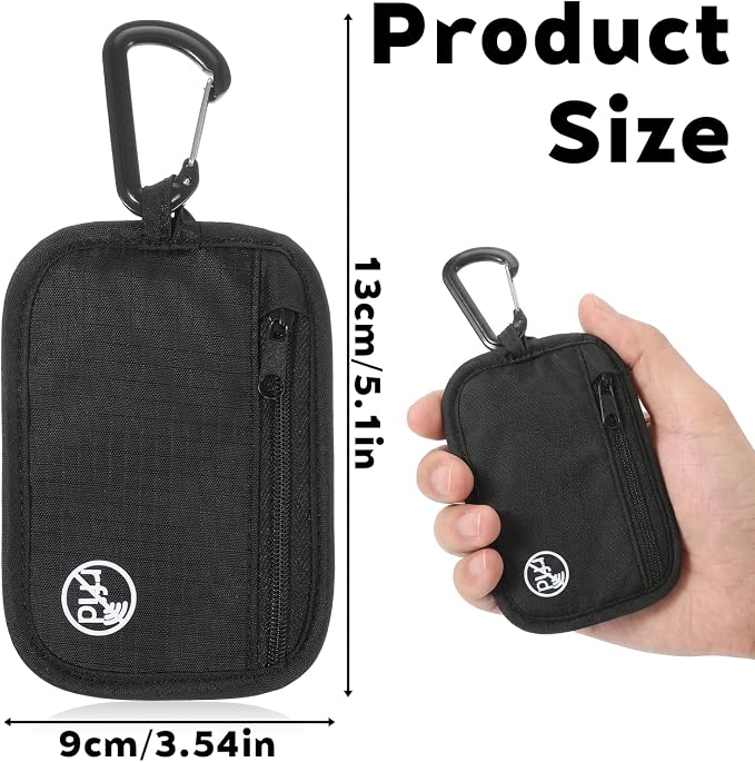 Clip Stash Pouch Minimalist Hidden Storage Wallet Lightweight Zipper Organizer Pouch Bag for Cards Boarding Pass ID Money - Image 2