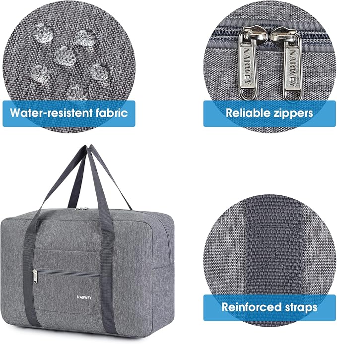 For Spirit Airlines Personal Item Bag Foldable Travel Duffel Bag Tote Carry on Luggage Duffle Overnight for Women and Men - Image 6